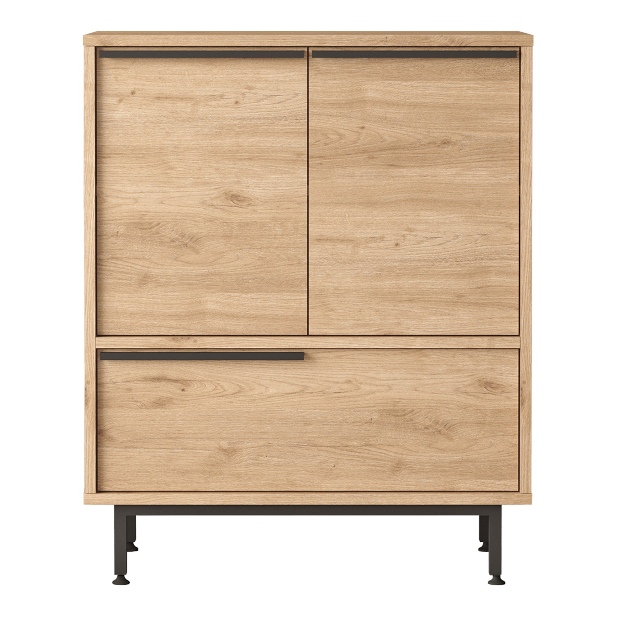 Credenza Vesanto a 3 Ante Mobile da Stoccaggio 91x75x36 cm Effetto Rovere [en.casa]