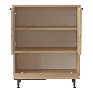 Credenza Vesanto a 3 Ante Mobile da Stoccaggio 91x75x36 cm Effetto Rovere [en.casa]