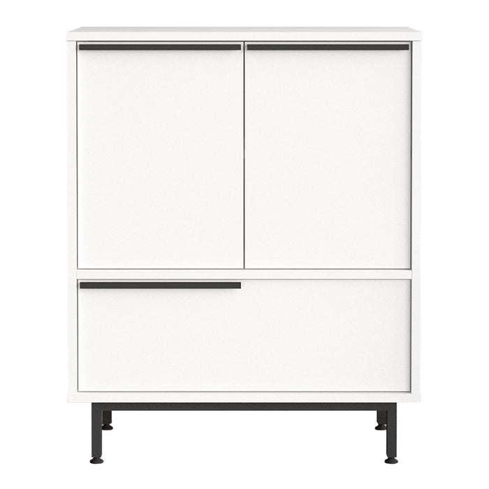 Credenza Vesanto a 3 Ante Mobile da Stoccaggio 91x75x36 cm Bianco [en.casa]