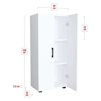 Armadio a 2 Ante Armadio Stretto con 4 Ripiani Mobile per Guardaroba Armadio da Ingresso Corridoio 108 x 49 x 32 cm -