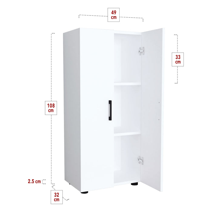 Armadio a 2 Ante Armadio Stretto con 4 Ripiani Mobile per Guardaroba Armadio da Ingresso Corridoio 108 x 49 x 32 cm -