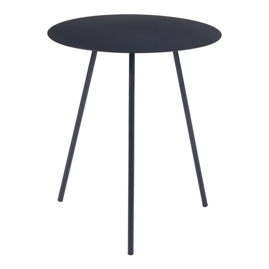 Tavolino a Treppiede Sula con Piano Rotondo 45 x 40 cm Metallo Nero [en.casa]