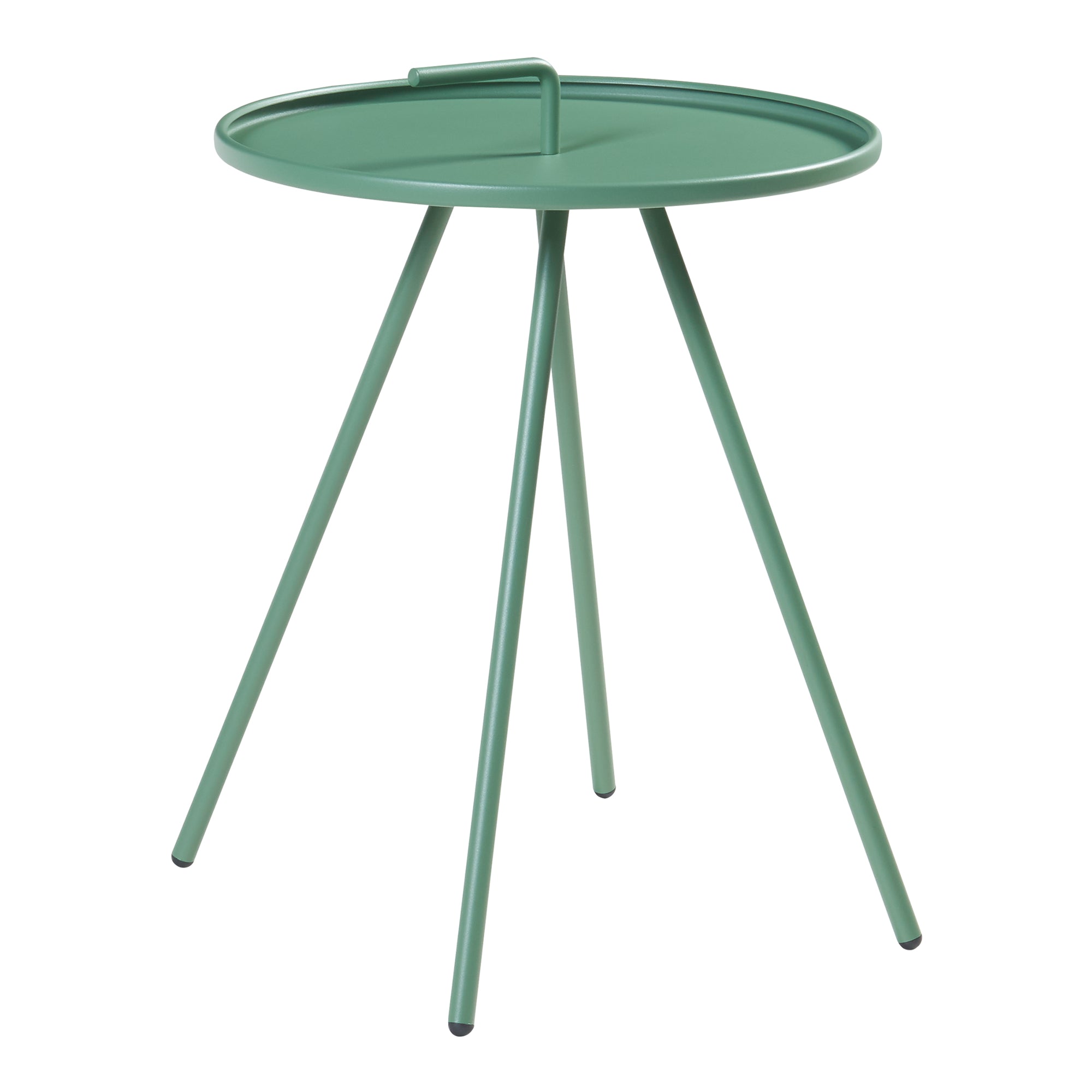 Tavolino da Giardino Fosen in Acciaio Piano con Maniglia Centrale - Verde [en.casa]