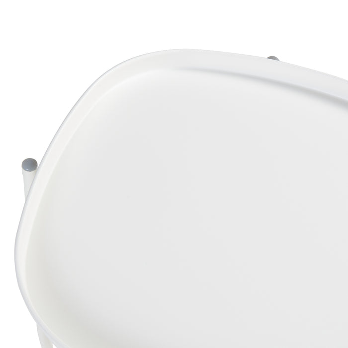 Tavolino Sandefjord con Vassoio Quadrato Rimovibile - Bianco [en.casa]