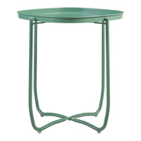 Tavolino Sandefjord con Vassoio Quadrato Rimovibile - Verde [en.casa]