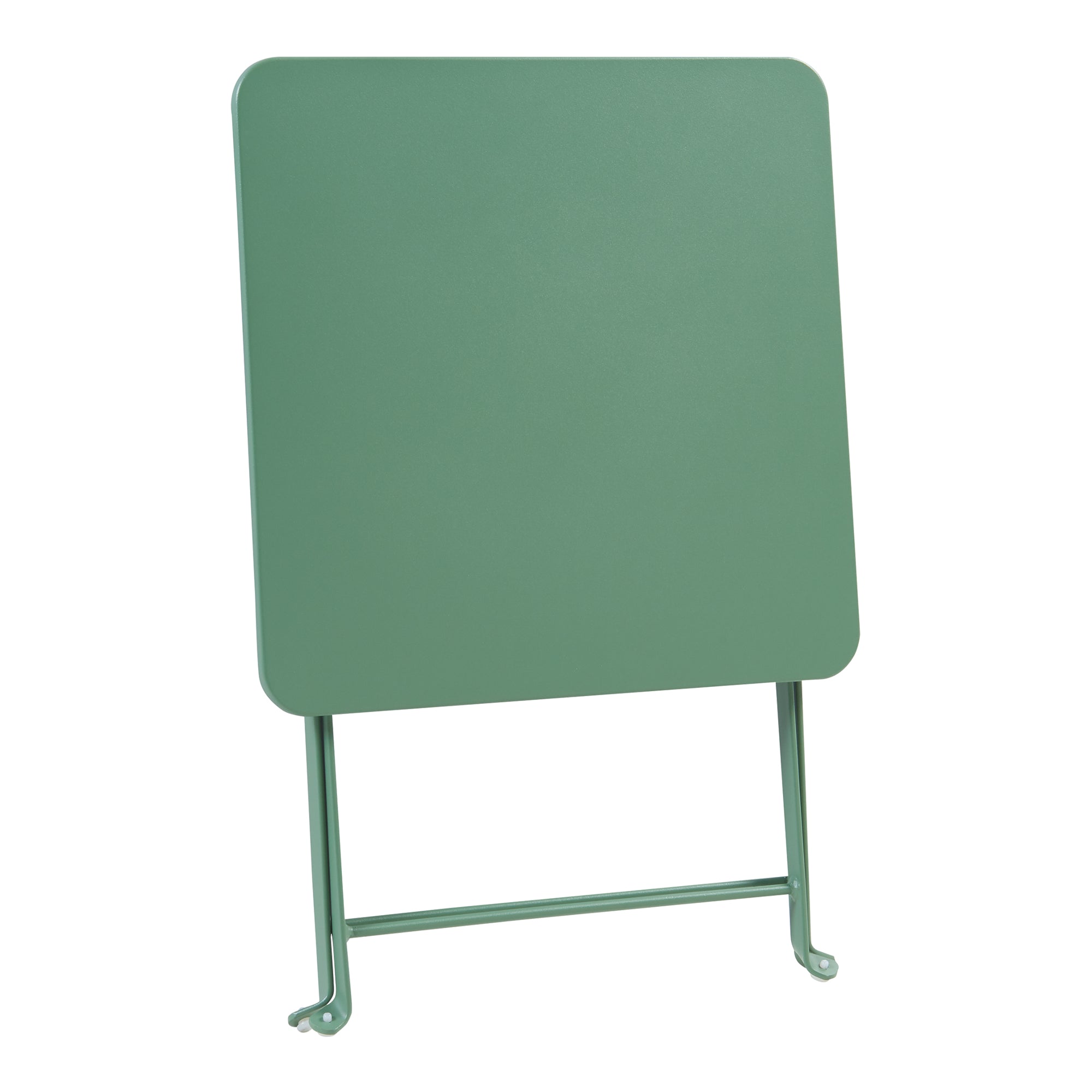 Tavolino Pieghevole Vegårshei da Giardino in Acciaio - Verde [en.casa]
