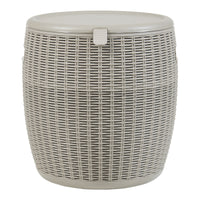 Sgabello Contenitore da Giardino Avetrana Barile in Effetto Rattan Marrone Chiaro casa.pro