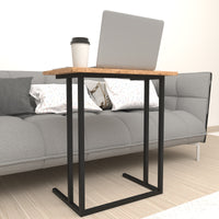 Tavolino Laterale 'Högsby' Tavolino Basso con Piano di Appoggio per Notebook Consolle da Divano - Effetto Rovere