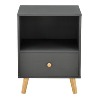 Comodino con cassetto 54 x 40 x 30 cm grigio scuro 03_0008690