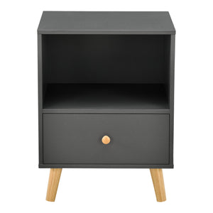 Comodino con cassetto 54 x 40 x 30 cm grigio scuro 03_0008690