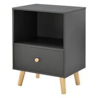 Comodino con cassetto 54 x 40 x 30 cm grigio scuro 03_0008690