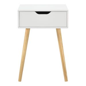 Set Östersund di 2 Comodini con Cassetto - Bianco [en.casa]