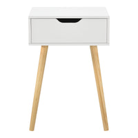 Comodino Östersund con Cassetto - Bianco [en.casa]