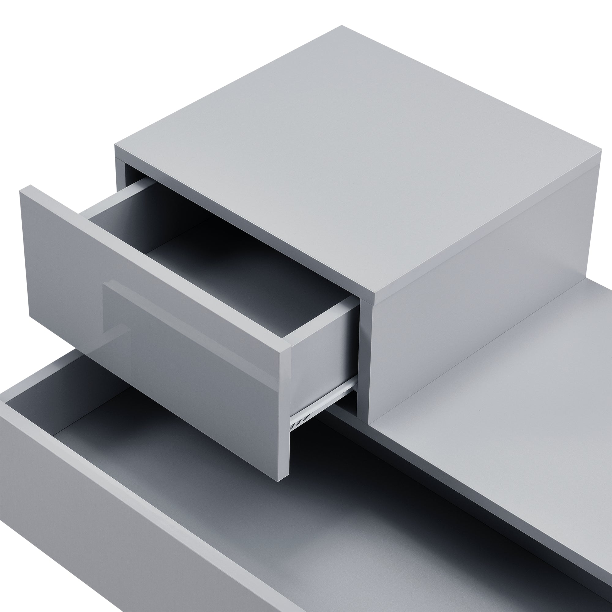 Comodino da Notte a 2 Cassetti 38 x 70 x 35 cm Cassettiera e Portaoggetti Mobile da Divano/Letto Posizione a Sinistra -