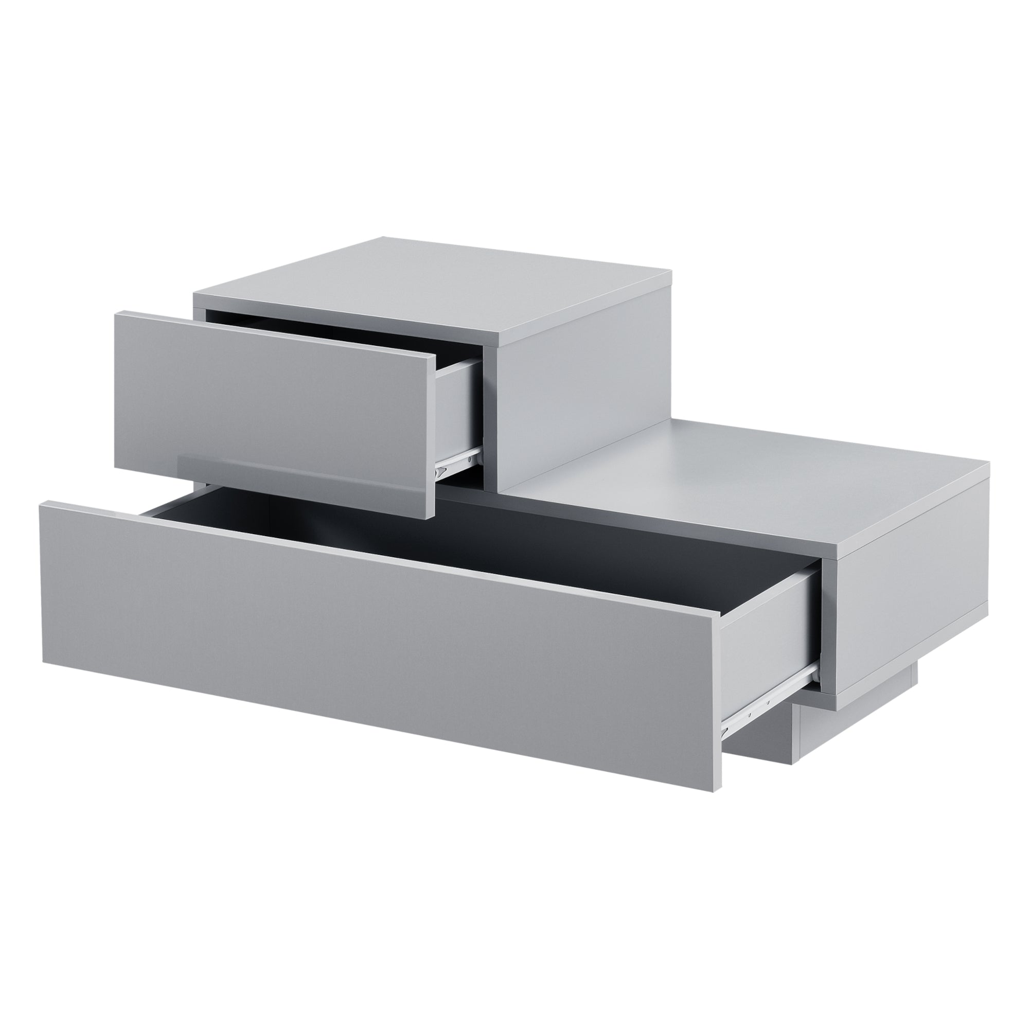 Comodino da Notte a 2 Cassetti 38 x 70 x 35 cm Cassettiera e Portaoggetti Mobile da Divano/Letto Posizione a Sinistra -