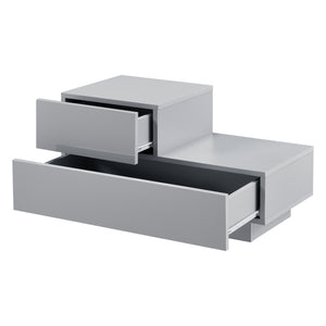 Comodino da Notte a 2 Cassetti 38 x 70 x 35 cm Cassettiera e Portaoggetti Mobile da Divano/Letto Posizione a Sinistra -