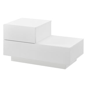 Comodino da Notte a 2 Cassetti 38 x 70 x 35 cm Cassettiera e Portaoggetti Mobile da Divano/Letto Posizione a Sinistra -