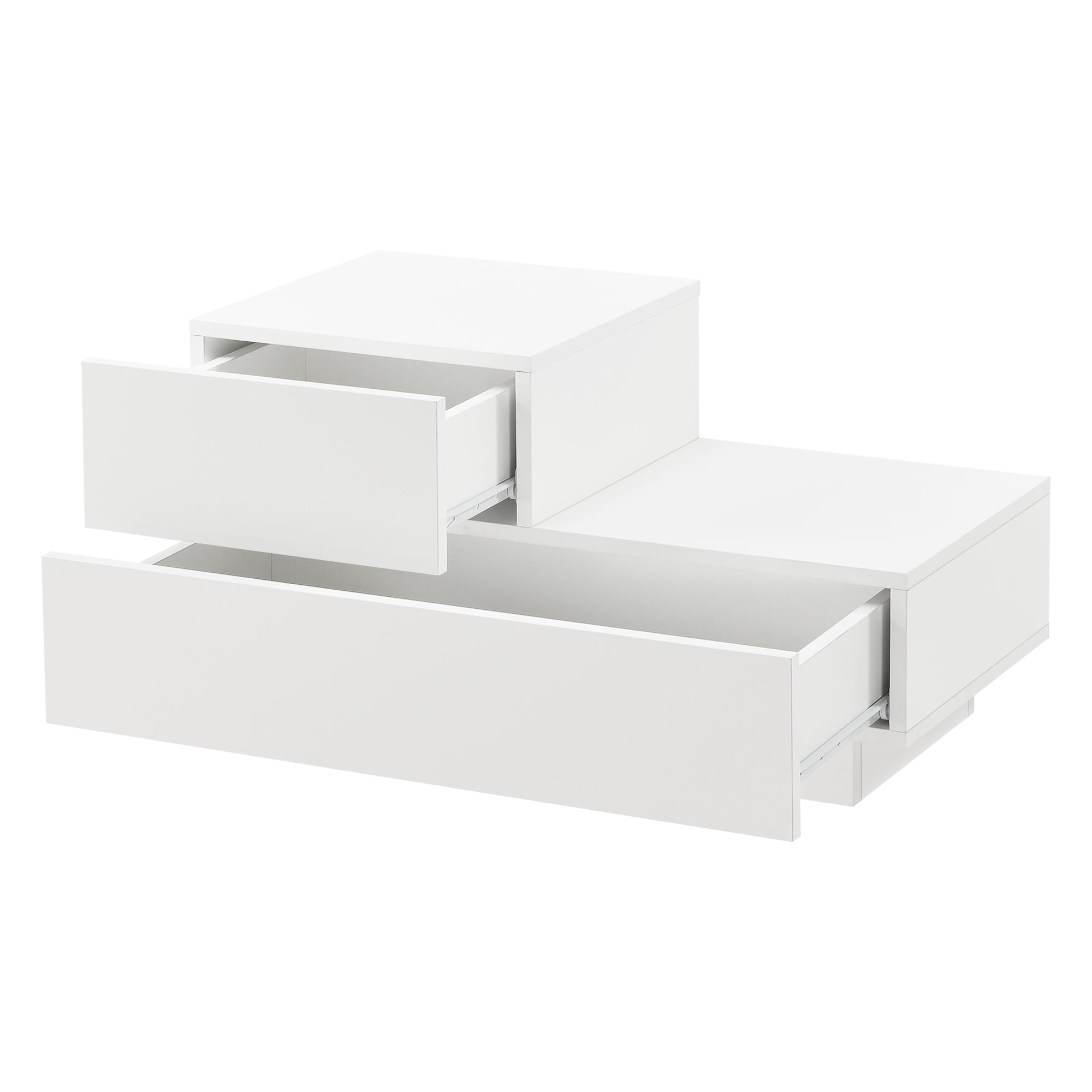 Comodino da Notte a 2 Cassetti 38 x 70 x 35 cm Cassettiera e Portaoggetti Mobile da Divano/Letto Posizione a Sinistra -