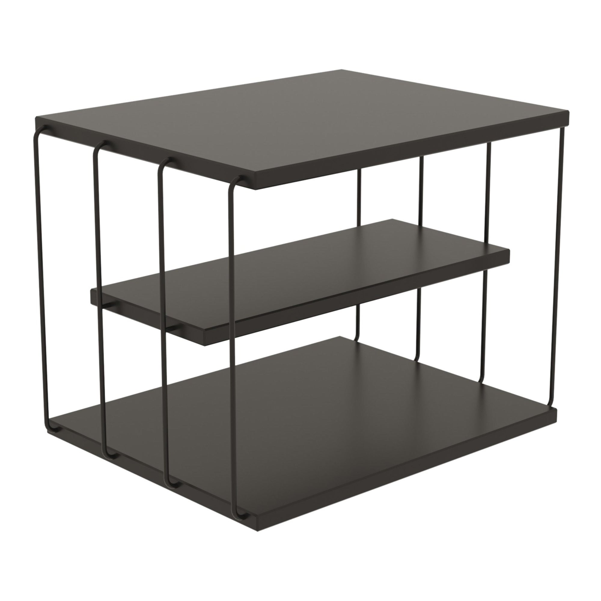 Tavolino Basso da Divano Åtvidaberg a 3 Piani - Antracite [en.casa]