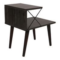 Tavolino Basso da Divano Bergen con 2 Piani - Antracite [en.casa]