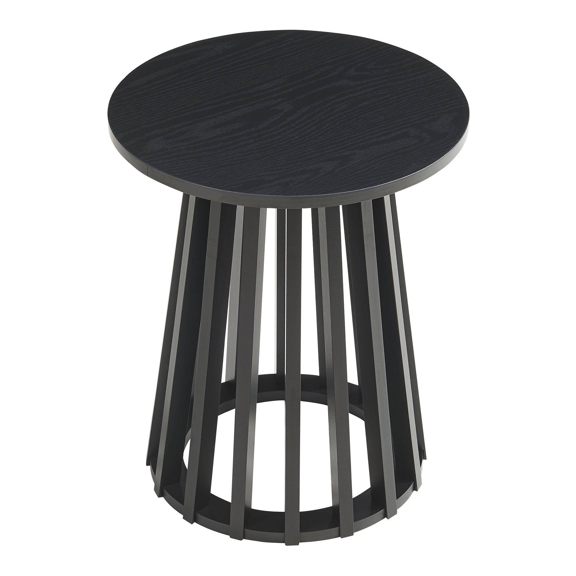 Tavolino Rotondo Laterale Buzzard Ø40 x 48 cm - Nero [en.casa]