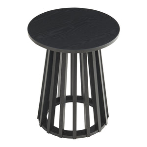 Tavolino Rotondo Laterale Buzzard Ø40 x 48 cm - Nero [en.casa]