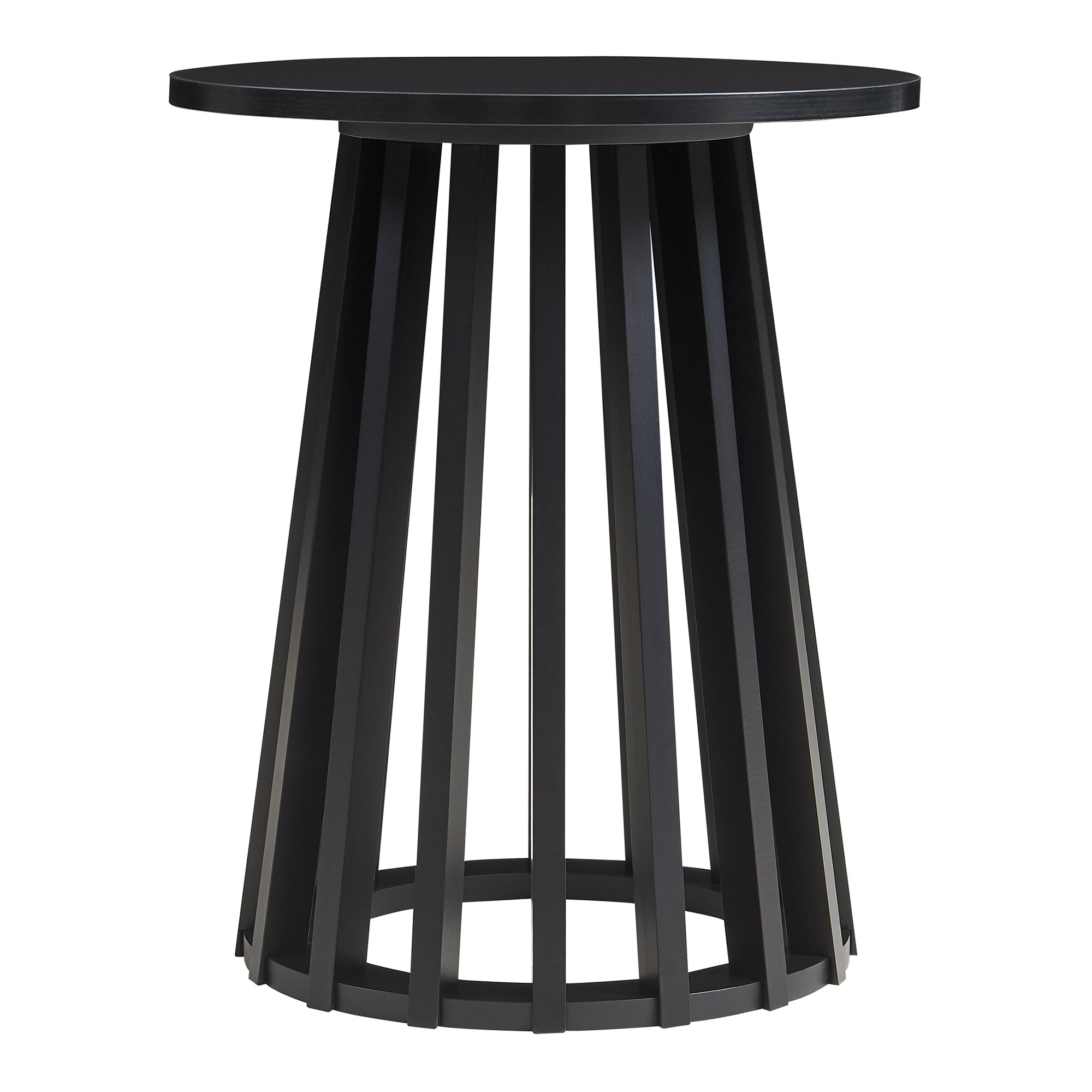 Tavolino Rotondo Laterale Buzzard Ø40 x 48 cm - Nero [en.casa]