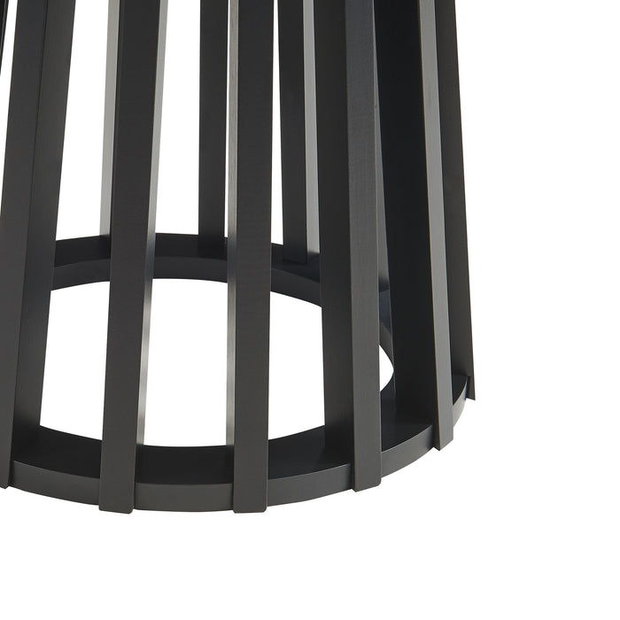 Tavolino Rotondo Laterale Buzzard Ø40 x 48 cm - Nero [en.casa]