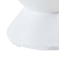 Tavolino Rotondo Kyppeslo in Calcestruzzo Leggero 47xØ37 cm Bianco [en.casa]