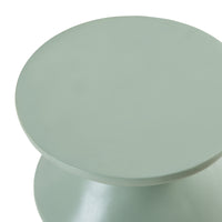 Tavolino Rotondo Kyppeslo in Calcestruzzo Leggero 47xØ37 cm Menta Verde [en.casa]