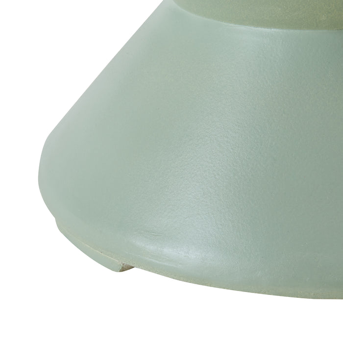 Tavolino Rotondo Kyppeslo in Calcestruzzo Leggero 47xØ37 cm Menta Verde [en.casa]