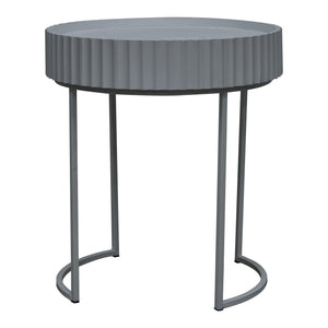 Tavolino Rotondo Rill da Salotto 46 x Ø40 cm - Grigio [en.casa]