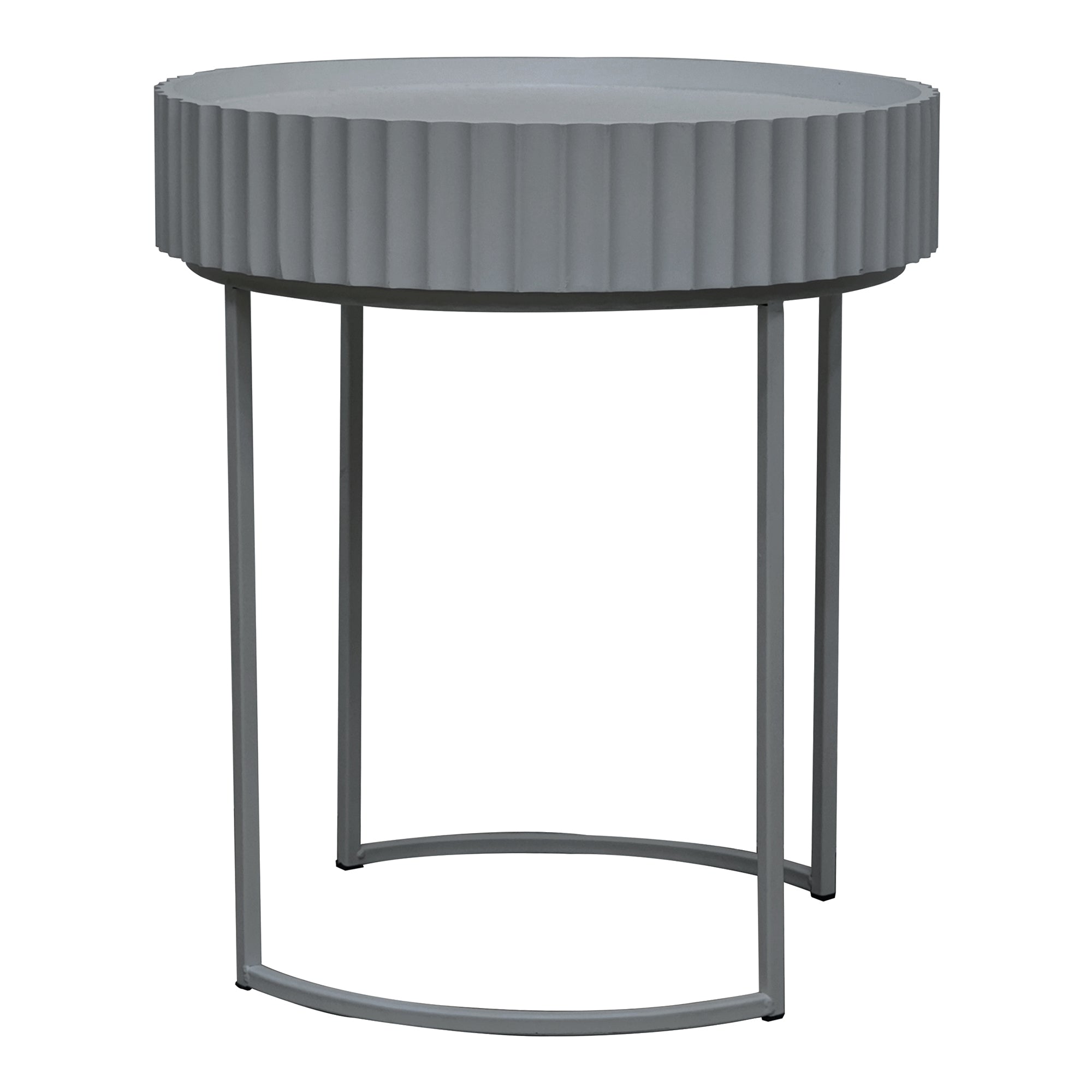 Tavolino Rotondo Rill da Salotto 46 x Ø40 cm - Grigio [en.casa]