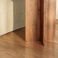 Tavolino Laterale Vappevn con Piano Rotondo 60 x Ø40 cm - Effetto Noce [en.casa]