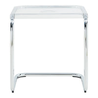 Tavolino 44 x 37 x 48 cm metallo e acrilico trasparente 03_0010899