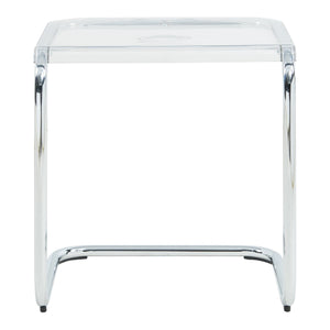 Tavolino 44 x 37 x 48 cm metallo e acrilico trasparente 03_0010899