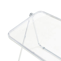 Tavolo Pieghevole Alerhavn Tavolino Portatile per Divano Laptop 70x49x68 cm Trasparente [en.casa]