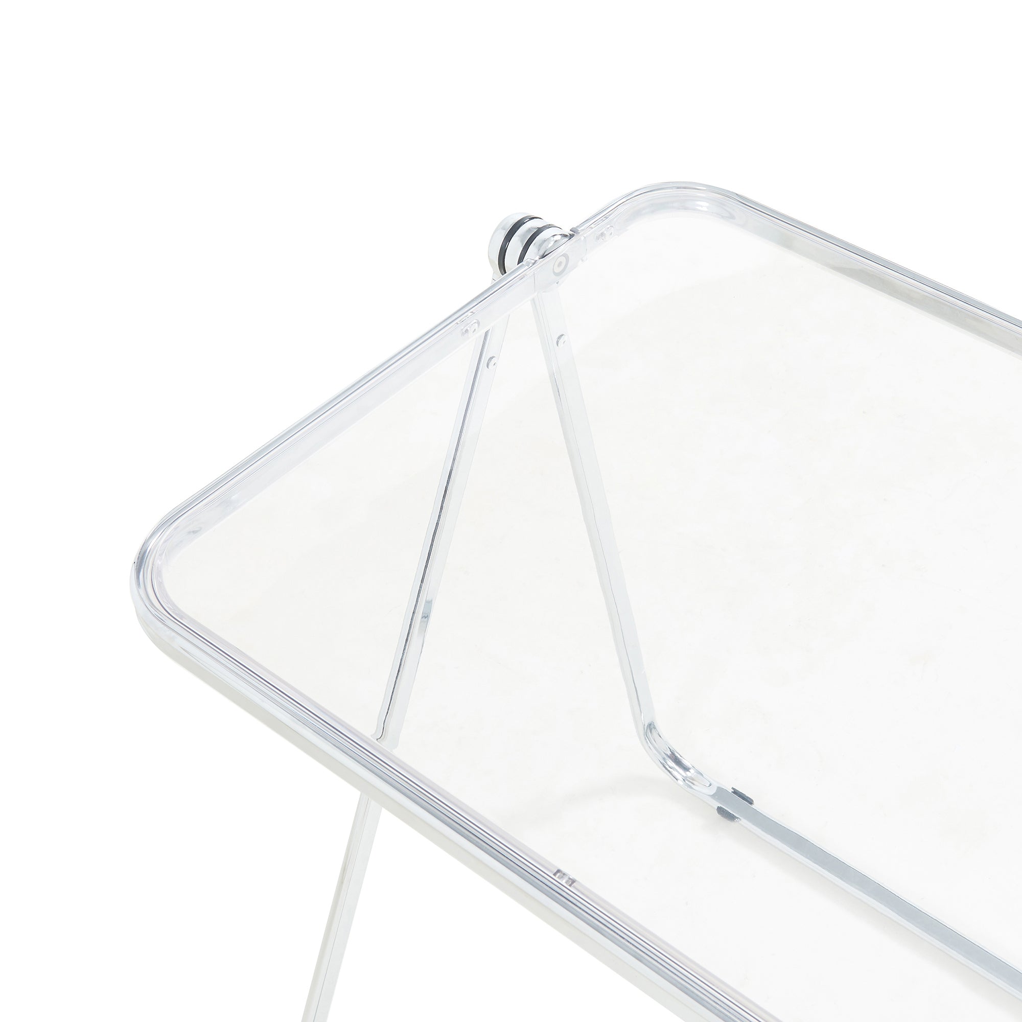 Tavolo Pieghevole Alerhavn Tavolino Portatile per Divano Laptop 70x49x68 cm Trasparente [en.casa]