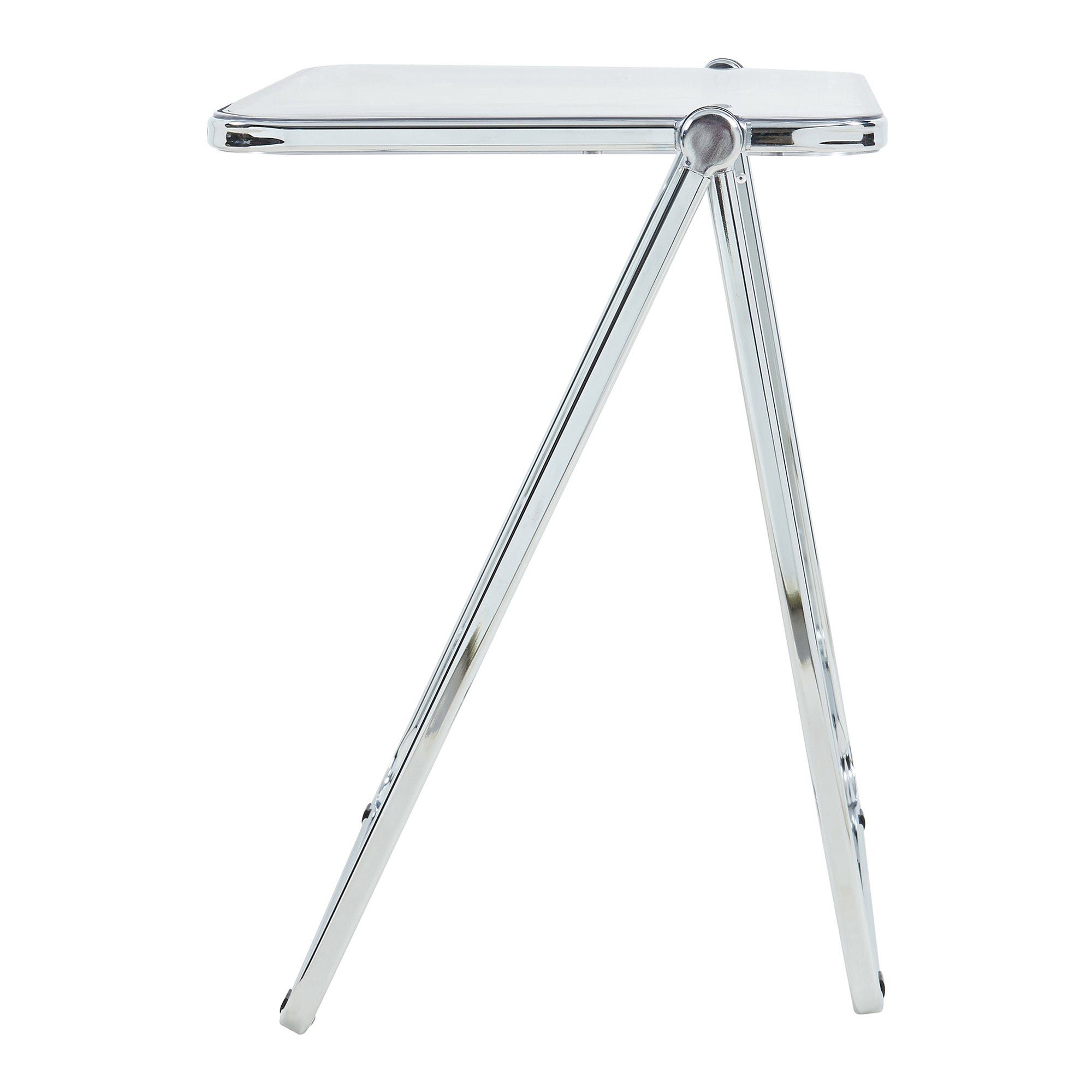 Tavolo Pieghevole Alerhavn Tavolino Portatile per Divano Laptop 70x49x68 cm Trasparente [en.casa]