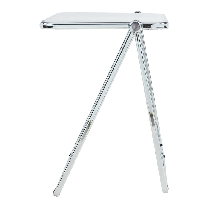 Tavolo Pieghevole Alerhavn Tavolino Portatile per Divano Laptop 70x49x68 cm Trasparente [en.casa]