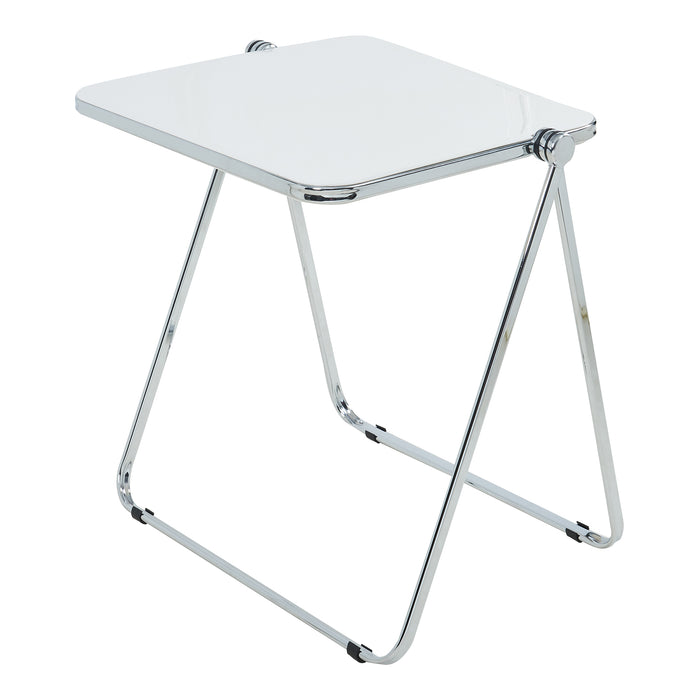 Tavolo Pieghevole Alerhavn Tavolino Portatile per Divano Laptop 70x49x68 cm Bianco [en.casa]