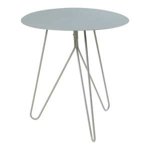 Tavolino Nopimi con Piano Rotondo e Gambe a Forcina 45 x Ø43 cm - Grigio Opaco [en.casa]