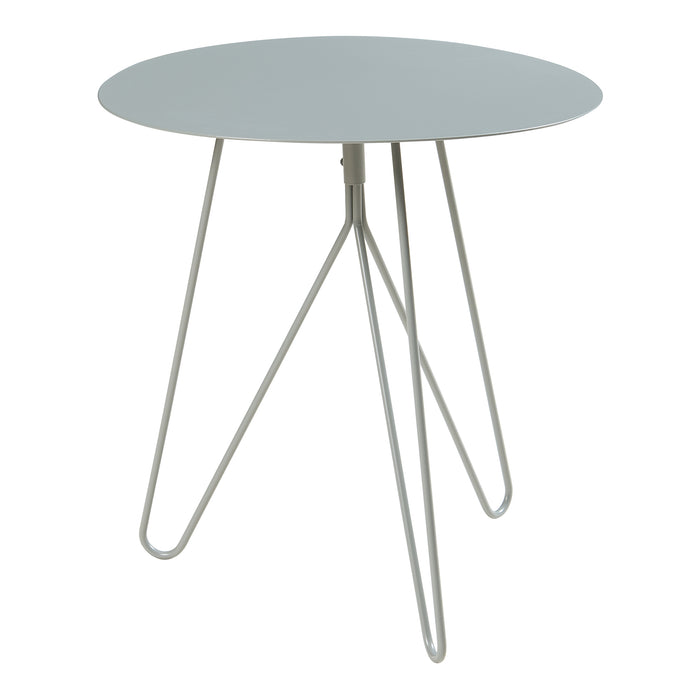 Tavolino Nopimi con Piano Rotondo e Gambe a Forcina 45 x Ø43 cm - Grigio Opaco [en.casa]