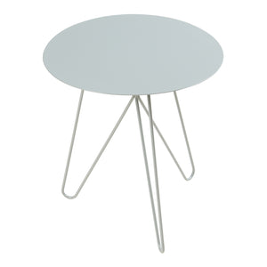 Tavolino Nopimi con Piano Rotondo e Gambe a Forcina 45 x Ø43 cm - Grigio Opaco [en.casa]