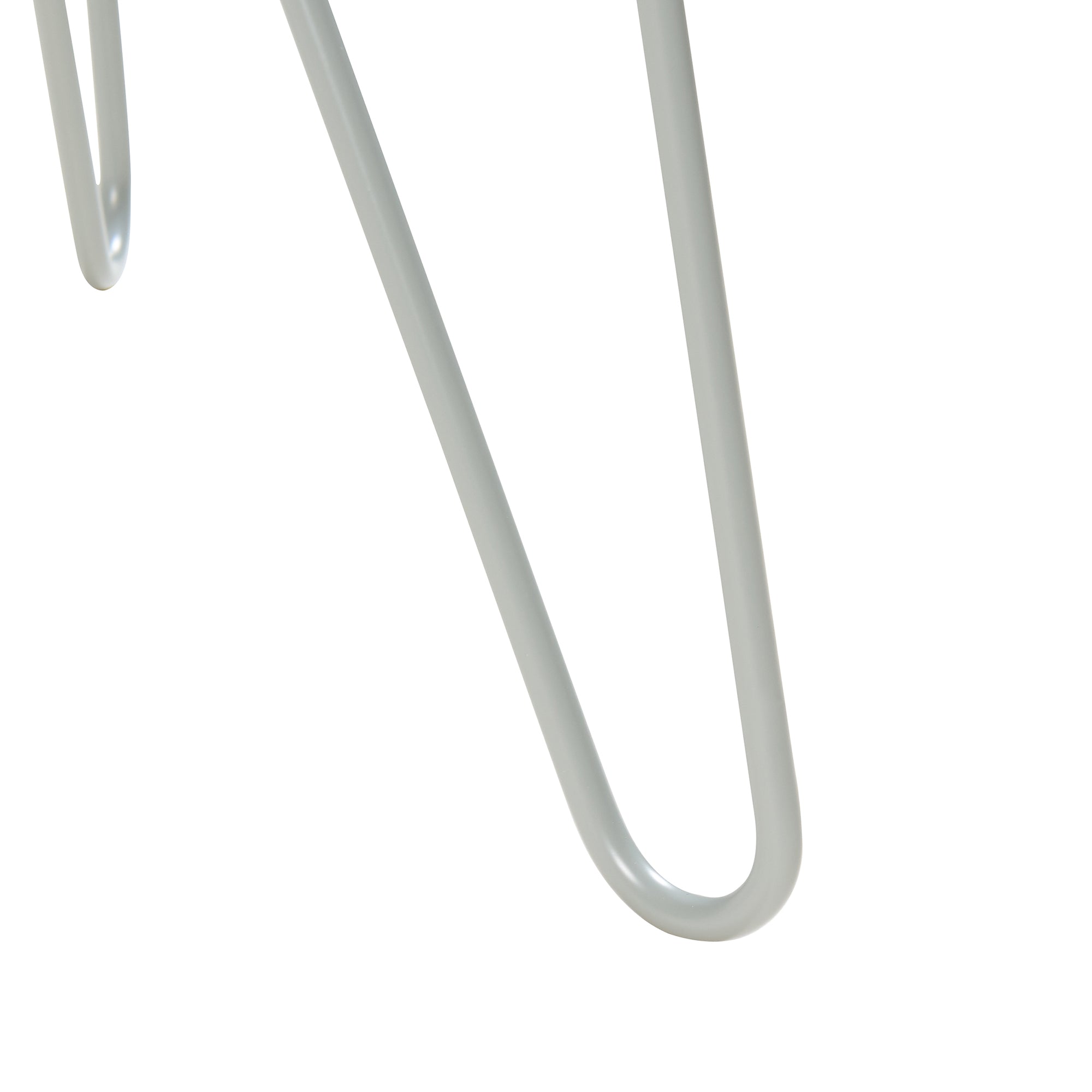 Tavolino Nopimi con Piano Rotondo e Gambe a Forcina 45 x Ø43 cm - Grigio Opaco [en.casa]