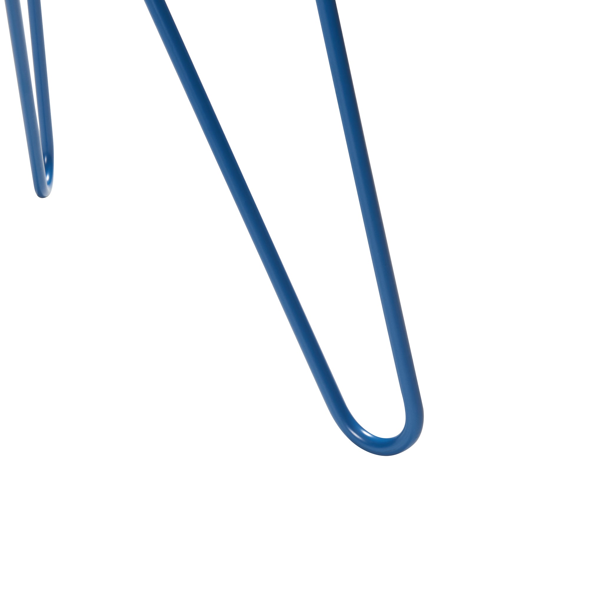 Tavolino Nopimi con Piano Rotondo e Gambe a Forcina 45 x Ø43 cm - Blu Opaco [en.casa]