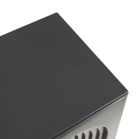 Tavolino Cubo Elverumn con Design Arcuato 45x35x35 cm Nero [en.casa]