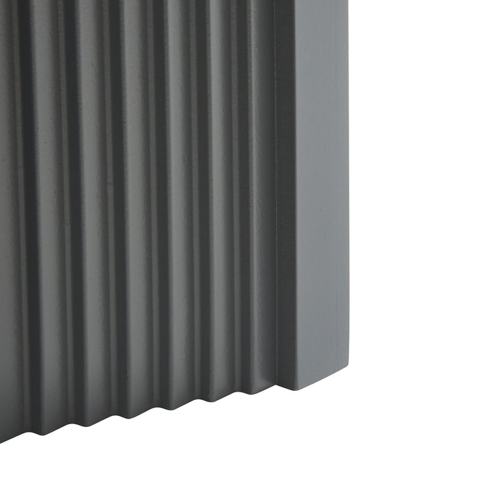 Tavolino Cubo Elverumn con Design Arcuato 45x35x35 cm Grigio [en.casa]