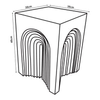 Tavolino Cubo Elverumn con Design Arcuato 45x35x35 cm Verde [en.casa]