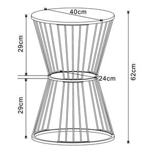 Tavolino a Clessidra Fossbergom 62 x 40 cm cm Effetto Rovere / Nero [en.casa]